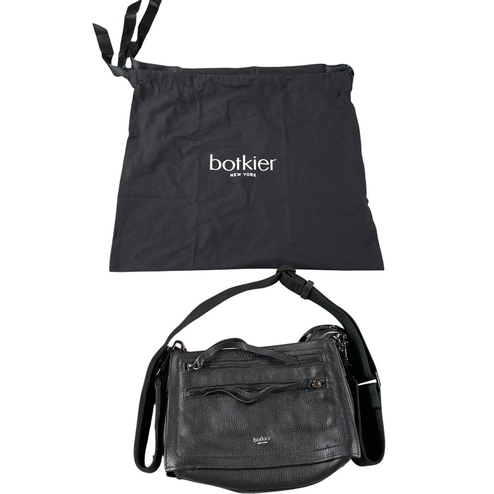 Botkier Valentina Top Handle Satchel Crossbody Bag‎ Black Leather & Dust Bag